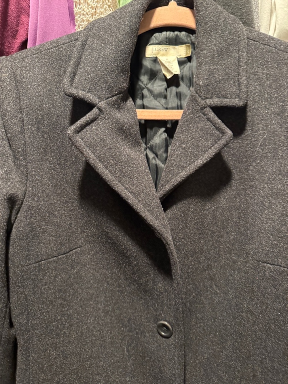J. Crew Charcoal Wool Blend Pea Coat - Picture 7 of 11